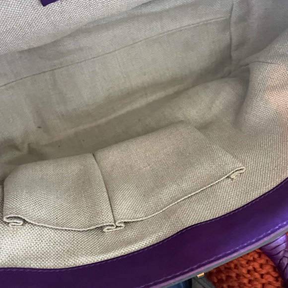 Violet purple leather gucci handmade top handle bag $3600 retail authentic - Picture 13 of 17